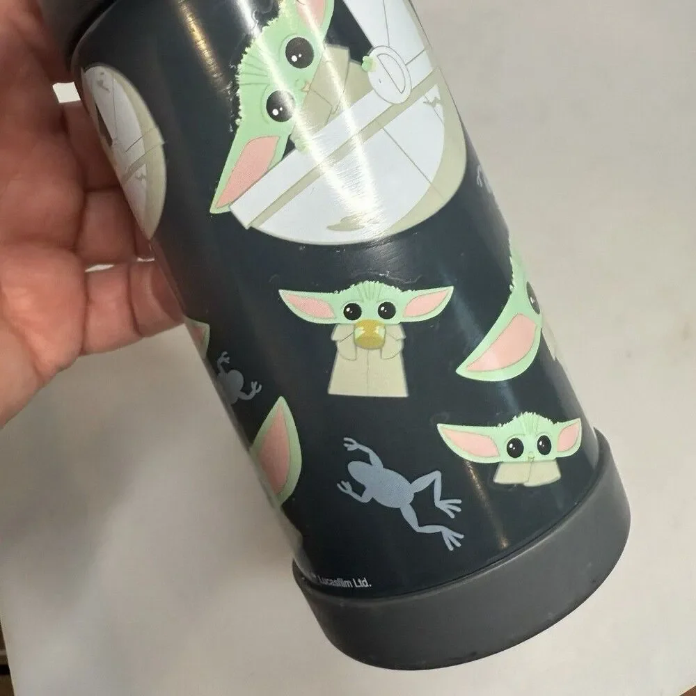 Thermos Kids 10 oz Grogu Baby Yoda Bottle Flip Top Star Wars Handle BPA Free